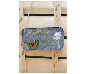 Stickserie ITH - Schilder Terrasse